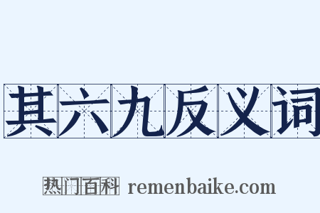 其六九反义词是什么意思的图片